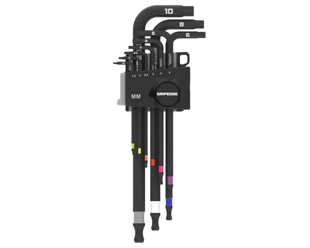 GripEdge | 9-PC RPT Long Metric Hex Key Set [LKHM9LS]