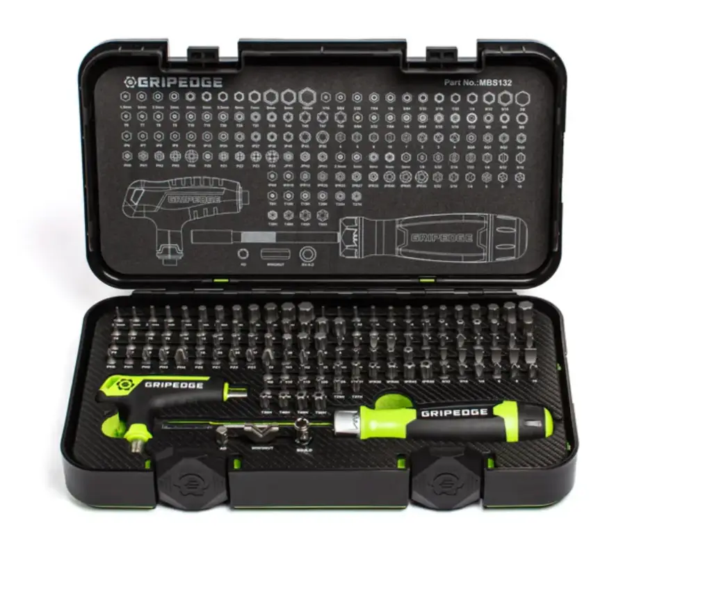 GripEdge | 132-PC RPT Multi-Bit Driver Set  [MBS132]