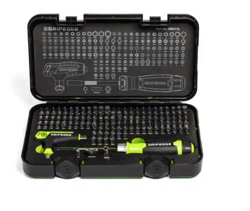 GripEdge | 132-PC RPT Multi-Bit Driver Set  [MBS132]